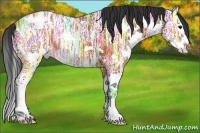Horse Color:White Spotted Brown Ice Sabino Splash Varnish
