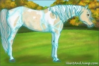 Horse Color:Thunderstruck Palomino Ice Dun Tobiano 