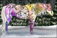 Horse Color:White Spotted Silver Amber Champagne Pearl Dun Sabino Splash Appaloosa 