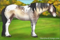Horse Color:Brown Onyx Mushroom Tobiano Snowcap 