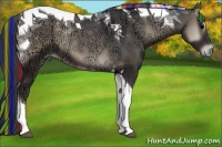 Horse Color:Painted Blue Onyx Ice Tobiano 