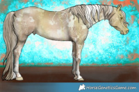 Horse Color:White Spotted Liver Chestnut Ice Pearl Mushroom 