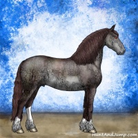 Horse Color:Chocolate Brown Chinchilla Ice Rabicano 