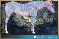 Horse Color:Painted Watercolor Bay Ice  and Painted Watercolor Brown Ice Rabicano 