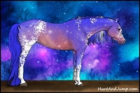 Horse Color:Watercolor White Spotted Brown 