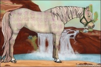 Horse Color:Plaid Chocolate Palomino Roan Dun