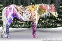 Horse Color:White Spotted Silver Brown Pearl Dun Sabino Splash 