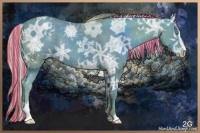 Horse Color:Painted Gold Cream Champagne Ice Sabino Varnish 