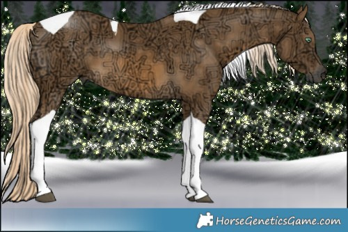 Horse Color:Chocolate Palomino Ice Mushroom Tobiano 