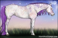 Horse Color:Painted Watercolor White Spotted Brown Ice Onyx  and Painted Watercolor White Spotted Liver Red Dun Ice Onyx Rabicano 