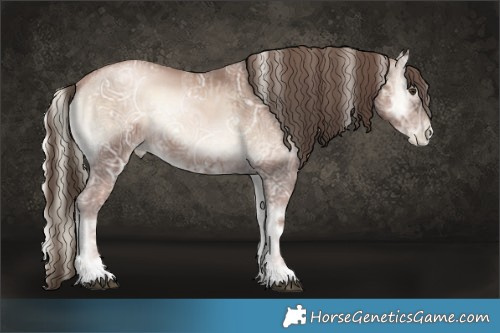 Horse Color:Liver Red Onyx Ice Pearl Mushroom  and Blue Onyx Ice Pearl Mushroom 