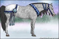 Horse Color:Black Ice Appaloosa Rabicano 