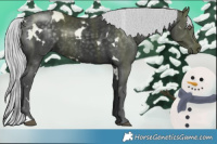 Horse Color:White Spotted Silver Black Chinchilla 