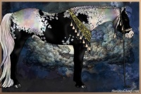 Horse Color:Nacre White Spotted Silver Blue Onyx Chinchilla Splash 