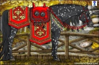 Horse Color:Black Snowflake Varnish 
