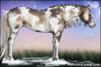 Horse Color:White Spotted Silver Blue Onyx 