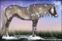 Horse Color:White Spotted Silver Blue Onyx 