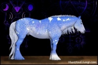 Horse Color:Watercolor White Spotted Silver Black Chinchilla Sabino 