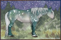 Horse Color:Watercolor White Spotted Silver Brown Chinchilla 