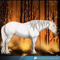 Horse Color:Silver Blue Ice Roan Pearl 