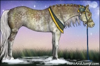 Horse Color:Chocolate Silver Black Chinchilla Sabino