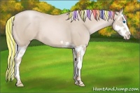 Horse Color:Painted Silver Smoky Black Pearl Splash 