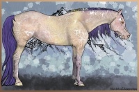 Horse Color:Watercolor White Spotted Sable Champagne Ice Rabicano 