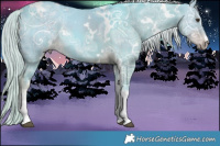 Horse Color:Watercolor White Spotted Liver Chestnut Ice Mushroom 