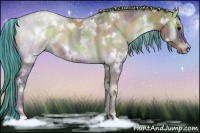 Horse Color:Painted Nacre White Spotted Silver Brown Onyx 