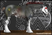 Horse Color:Liver Chestnut Sabino  and Brown Sabino Rabicano 