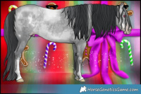 Horse Color:White Spotted Sable Champagne Chinchilla Tobiano 