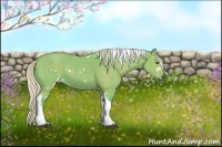 Horse Color:Watercolor White Spotted Silver Black Tobiano 