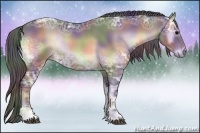 Horse Color:Nacre Brown Ice Onyx Sabino