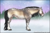 Horse Color:Brown Ice Onyx Sabino