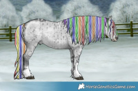 Horse Color:Painted White Spotted Silver Grullo Chinchilla Brindle