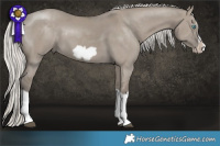 Horse Color:Silver Smoky Grullo Splash Frame 