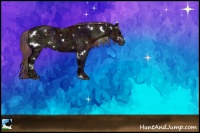 Horse Color:Nacre White Spotted Chocolate Black Ice Sabino Rabicano