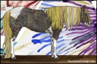 Horse Color:Painted Midnight Bay Pearl Splash Tobiano 