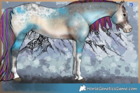 Horse Color:Painted Brown Ice Onyx Sabino Tobiano 