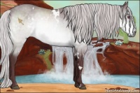 Horse Color:White Spotted Chocolate Silver Buckskin Chinchilla 