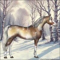 Horse Color:White Spotted Liver Red Onyx Mushroom 