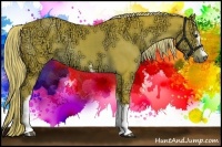 Horse Color:Watercolor White Spotted Liver Chestnut Ice