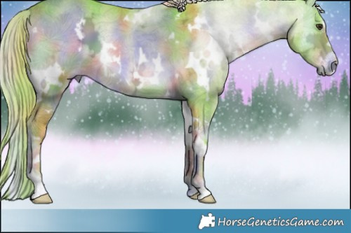 Horse Color:Nacre Watercolor White Spotted Liver Red Onyx Ice 