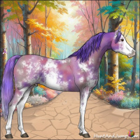 Horse Color:Nacre Watercolor Bay Sabino 