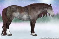 Horse Color:Chocolate Brown Chinchilla Ice Sabino 