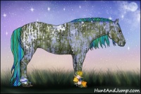 Horse Color:Painted Watercolor Bay Ice and Painted Watercolor White Spotted Bay Ice