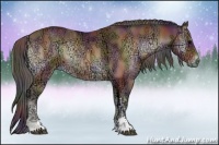 Horse Color:Nacre Buckskin Ice Onyx Sabino