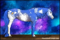 Horse Color:Watercolor White Spotted Brown 