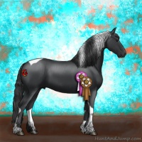 Horse Color:Black Tobiano 