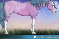 Horse Color:Painted Watercolor Liver Red Dun Ice Splash 